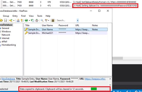Keepass Export Clipboard