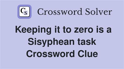 keeping it zero is a sisyphean task