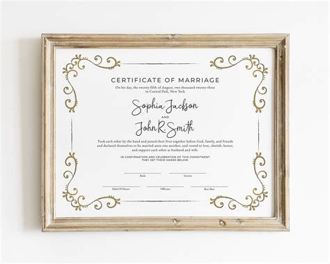 48 Pack 11 x 8.5 in Elegant Marriage Certificate Keepsake Blank with