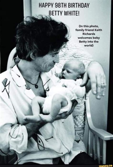keith richards holding betty white as a baby