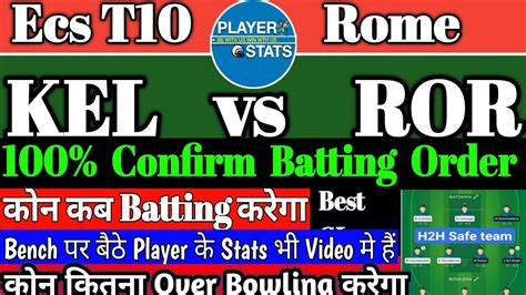 kel vs ror dream11 prediction