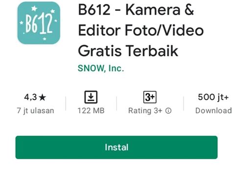 Kelebihan aplikasi B612