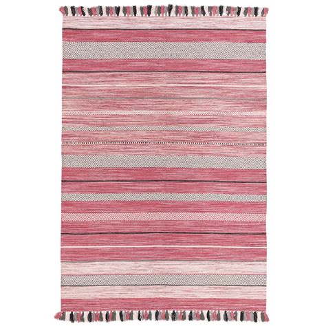 Natur Teppich Kelim Navarro Rosa