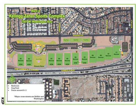 Kellogg Zaher Soccer Complex Field Map