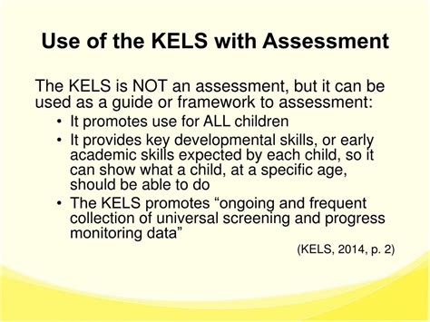 Kels Assessment Form PDF Standardized and Norm-Referenced