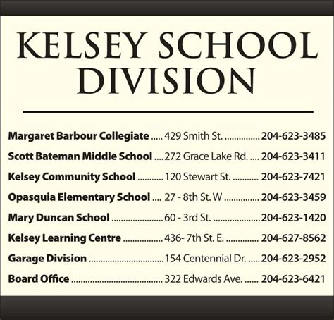 kelsey school division the pas