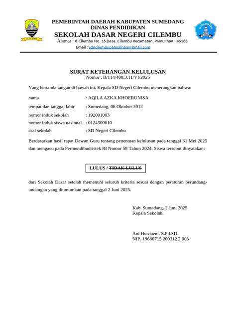 Kelulusan SD