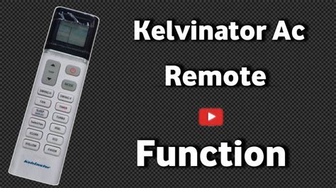 Kelvinator Air Conditioner Filter Button