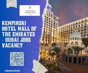 kempinski hotel mall of the emirates jobs