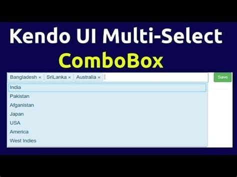 Kendo Combobox Example Mvc