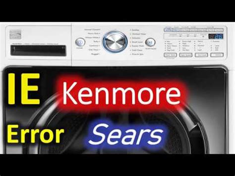 kenmore front load washer error code 1e