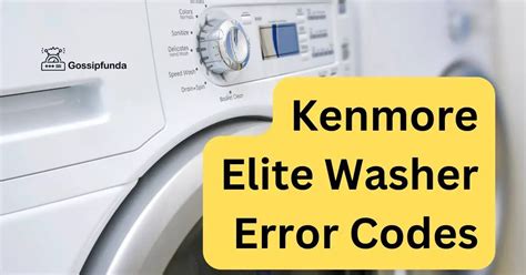 Kenmore Front Load Washer Error Code Cl