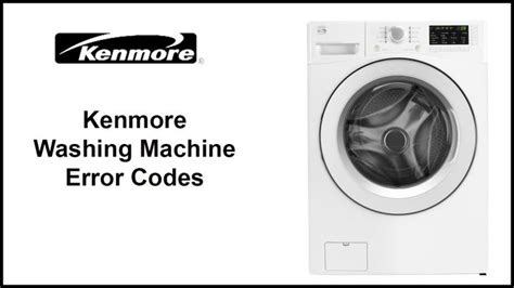 Troubleshooting F20 Error Code on Your Kenmore Washer Machine Answered