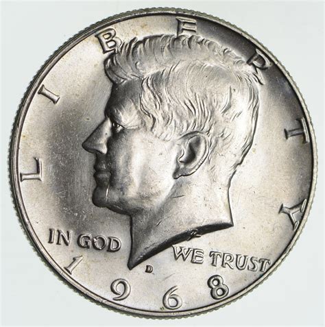 kennedy half dollar coin values 1968