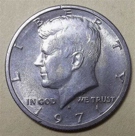 kennedy half dollar coin values 1971 silver