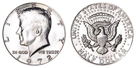 kennedy half dollar value 1972