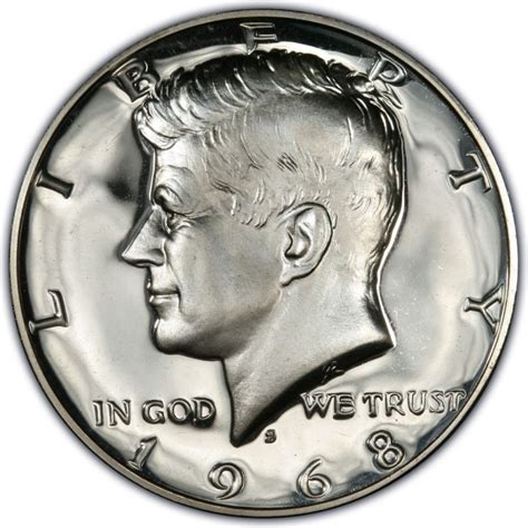 kennedy half dollars worth 1968
