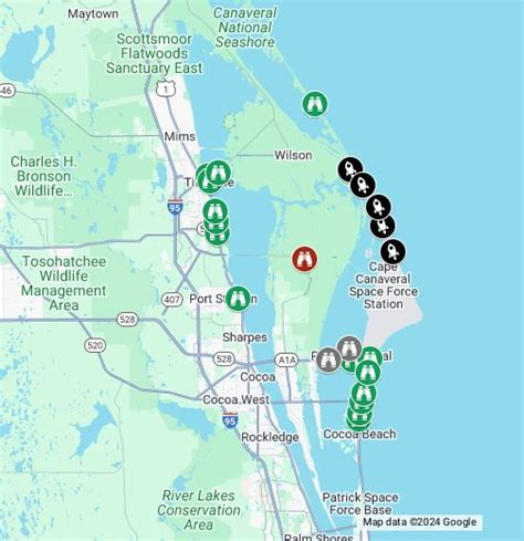kennedy space center google maps