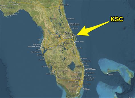 kennedy space center map florida