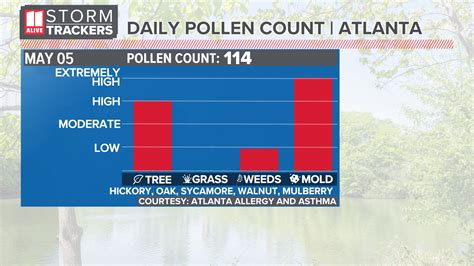 Today's pollen count at record level 95.5 WSB