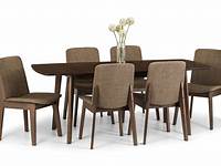 Kensington Extending Dining Table in Oak with 4 Milan Chairs in Brown