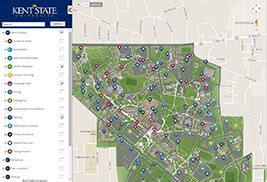 kent state interactive map