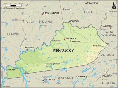 kentucky and surrounding states map