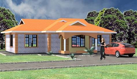 Simple 3 bedroom house plan for a small family in Kenya