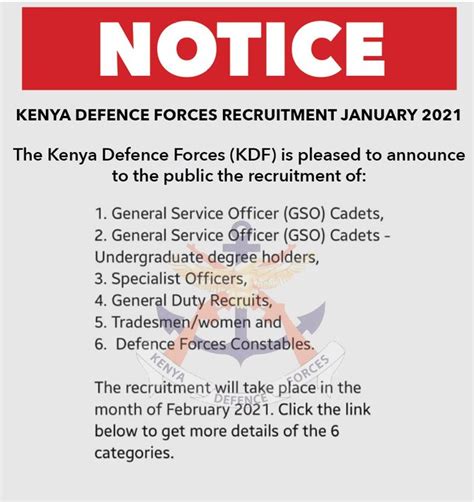 kenya defence forces recruitment 2021
