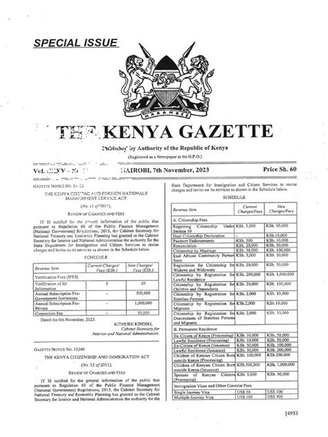kenya gazette notice 2023 special issue