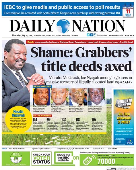 kenya newspapers breaking news