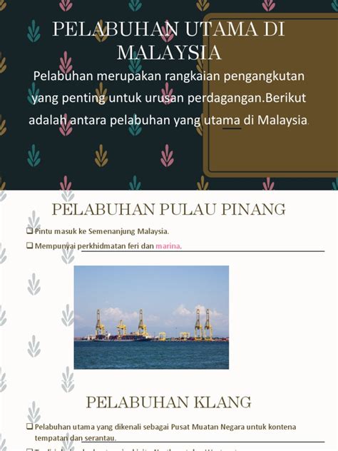 kepentingan pelabuhan di malaysia