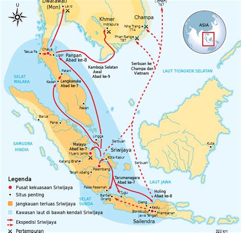 Kerajaan Sriwijaya peta kedua
