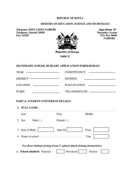 kericho county bursary application form 2023