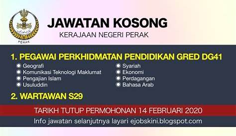 Jawatan Kosong Terkini Pentadbiran Negeri Perak • Kerja Kosong Kerajaan