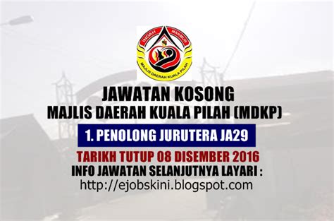 Kerja Kosong Majlis Daerah Kuala Pilah MDKP Terkini JAWATAN KOSONG