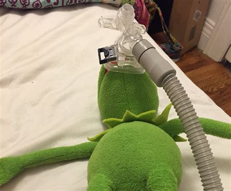 Kermit With Oxygen Mask