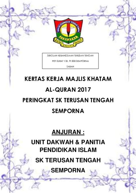 kertas kerja khatam al quran