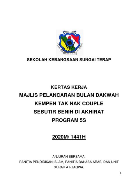 kertas kerja pelancaran bulan dakwah