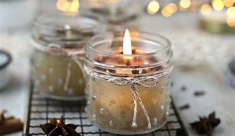 Kerzen im Glas selbermachen mit Duft und Gewürzen als Geschenkidee