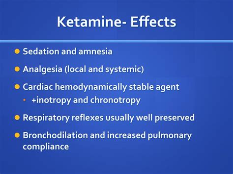 ketamine effect on respiration