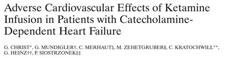 ketamine in heart failure