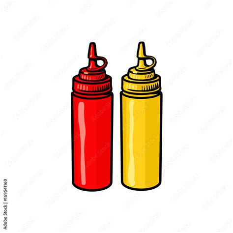 Ketchup Bottle Drawing Easy