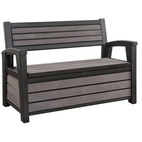 Organize Your Outdoor Space with Keter Hudson Plastic Storage Bench Deck Box