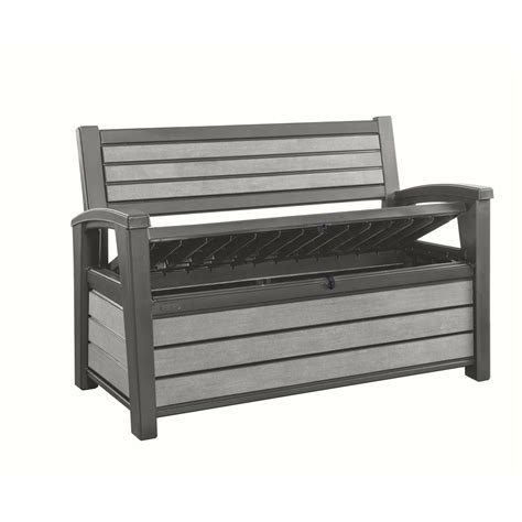 Maximize Your Outdoor Space with the Keter Hudson Storage Bench - Perfect for Versatile Seating and Storage Solutions!