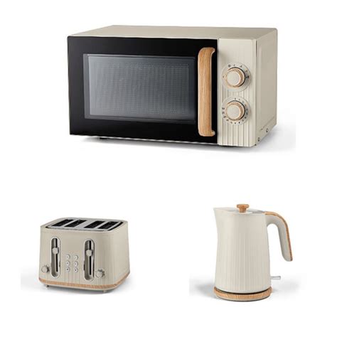 Kettle Toaster Microwave Set Scandi
