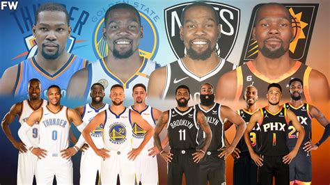 kevin durant past teams