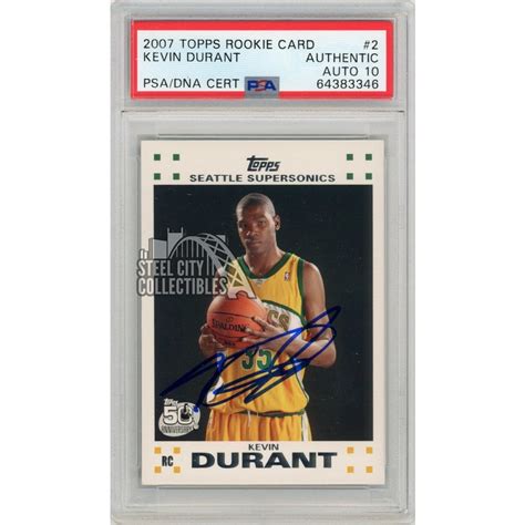 kevin durant signed rookie card