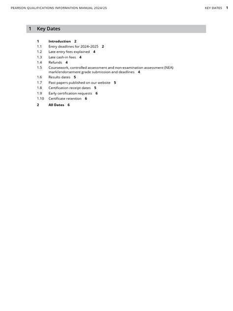 Key Dates 2024 Week 25