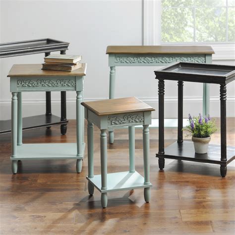 Freya Accent Table Rustic end tables, Green accent table, End tables
